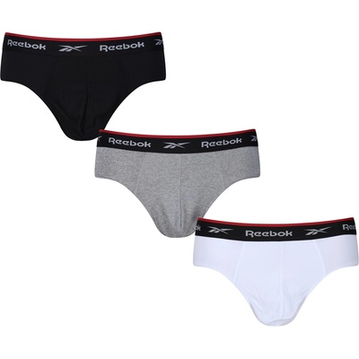 Reebok Мъжки слипове Reebok 3 Pack Mens Performance Briefs - Black/White/Grey