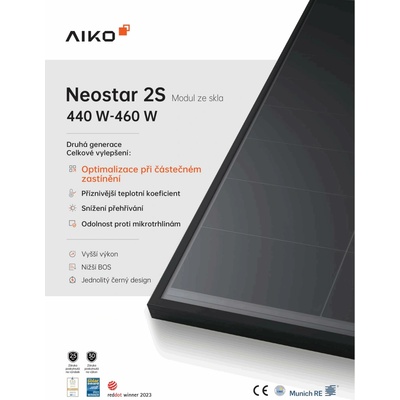 AIKO Fotovoltaický panel 450Wp A450-MAH54Mb celočerný – Zboží Mobilmania