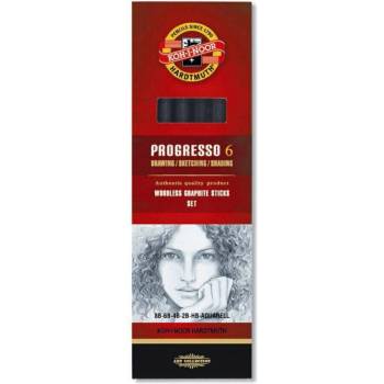 KOH-I-NOOR Woodless Graphite Pencil Progresso Asort Комплект художествени моливи 6 бр (8915006001PZ)