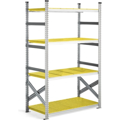 AJ Produkty Regál Transform V 1970 x Š 1200 x H 600 mm žluté police