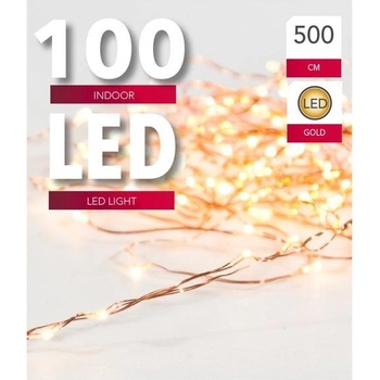 SVENSKA LIVING Vianočná svetelná reťaz 100 LED medený 5m