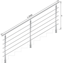 UMAKOV Zábradlie schody, BS AISI304, 40x40x2/4xd12/H900/L AJP/ZBS90-3000