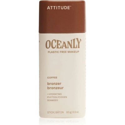 Attitude Oceanly Plastic Free Makeup tuhý bronzujúci prípravok Coffee 8,5 g