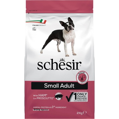 Schesir Dog Small Adult se šunkou 2 x 2 kg