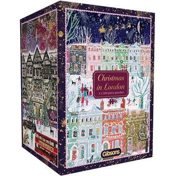 Gibsons - Puzzle 3x500 Christmas in London - 1 000 piese