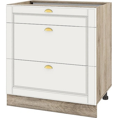 ИРИМ Долен кухненски шкаф Сити АРФ-Бяло мат-09-120 80 см