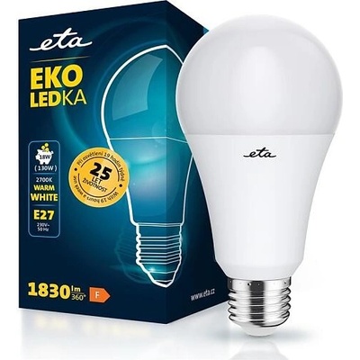ETA žárovka LED EKO LEDka klasik 18W, E27, teplá bílá