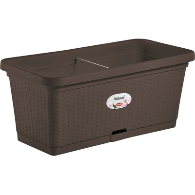 STEFANPLAST Samozavlažovací truhlík NATURAL 80x40x34cm moka