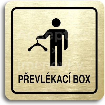ACCEPT Piktogram převlékací box II - zlatá tabulka - černý tisk