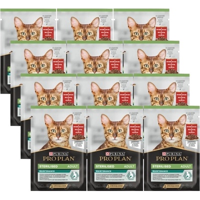 Pro Plan Adult Cat Sterilised s hovädzím mäsom 12 x 85 g