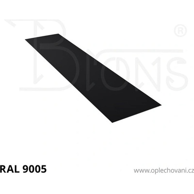 Brons Rovinný plech 450 x 2000 mm černá