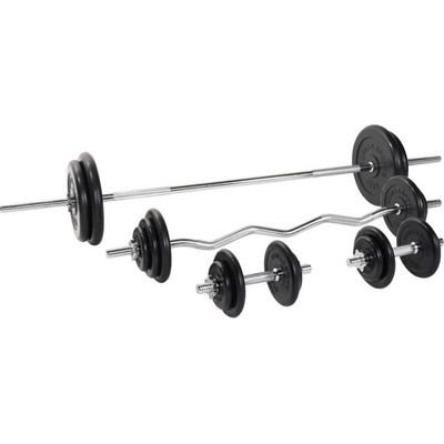 Gorilla Sports činkový set pogumované kotouče 108 kg