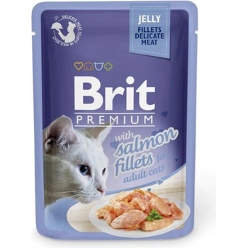 Brit Premium Delicate Fillets in Jelly пауч за котки филенца сьомга в желе 85gr