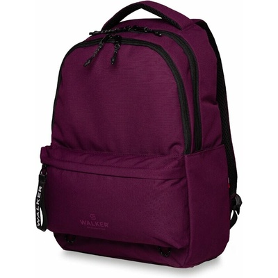 WALKER by SCHNEIDERS Městský batoh Walker Alpha Plum vínový 28 l
