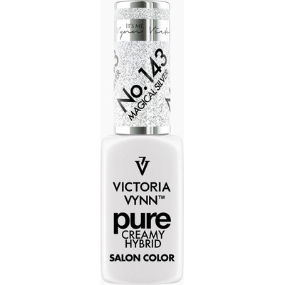 VICTORIA VYNN Hybridní gel lak PURE CREAMY HYBRID 143 Magical Silver 8 ml