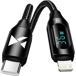 Wozinsky Кабел Wozinsky WUCLC2, USB-C към Lightning, с LED дисплей, 36W, 2m, че (WUCLC2)