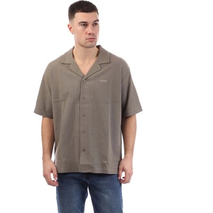 HUGO BOSS Waffle Knit Shirt - Beige