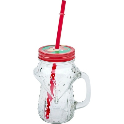 Plastový termo pohár so slamkou a vrchnákom MINNIE MOUSE 450 ml