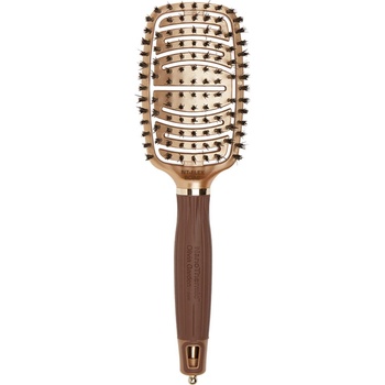 Olivia Garden Expert Care Flex Brush Boar Bristles Gold & Brown