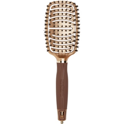 Olivia Garden Expert Care Flex Brush Boar Bristles Gold & Brown
