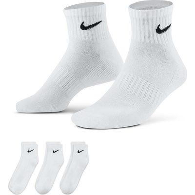 Nike Мъжки чорапи Nike Three Pack Quarter Socks Mens - White/Black