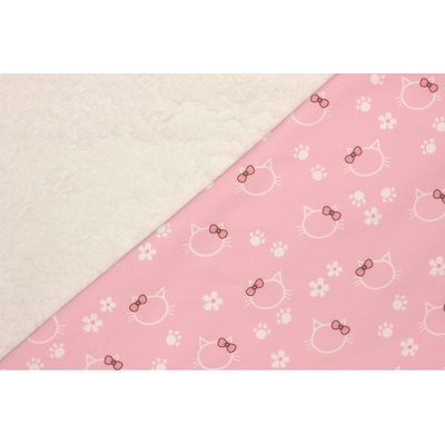 Softshell sherpa | beránek - Dětský vzor kočičky