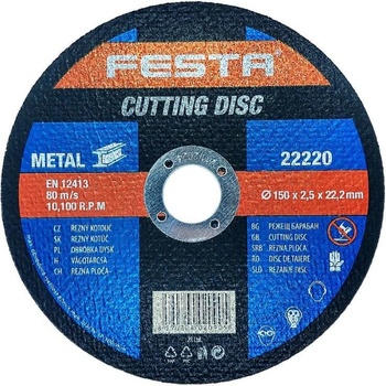 Festa 150 x 2,5 x 22,2 Kotouč na kov řezný síla 2,5