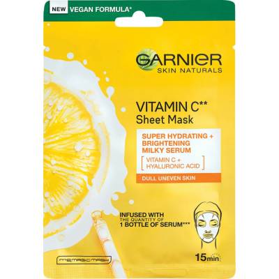 Garnier Hydratačná textilné maska pre rozjasnenie pleti s vitamínom C 28 g