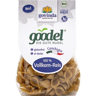 Govinda Goodel Conchiglie z celozrnné rýže 250 g
