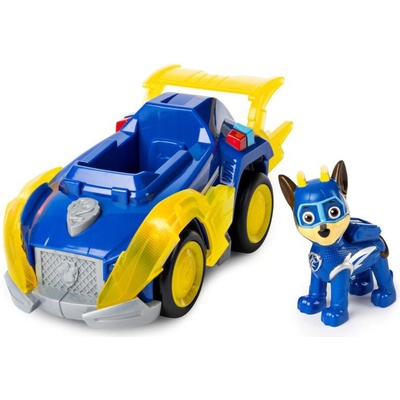 Spin Master Tlapková patrola Mighty Pups Deluxe policejní vozidlo + figurka Chase