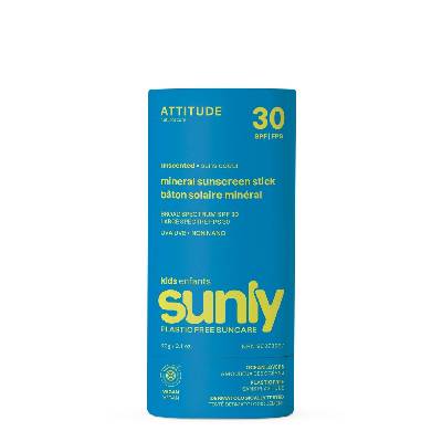 Детски Минерален Слънцезащитен Крем SPF 30, Без Аромат, Sunly, ATTITUDE