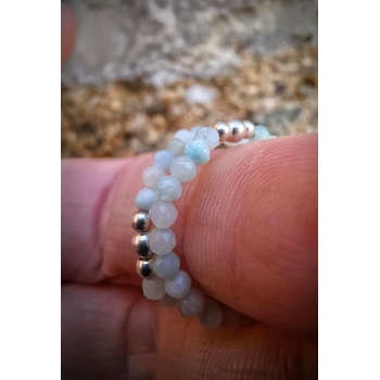 Katyba Prstene Amazonit so striebrom 00352