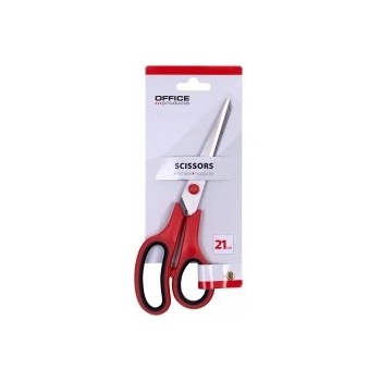 Image 1 of Office Products Ножица с гумирани дръжки 21см черна/червена