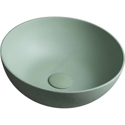 SAPHO - Мивка за плот FORMIGO Ø 39 см бетон/зелена (SH0502)