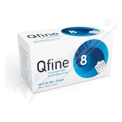 Qfine jehly všechna inzul.pera 0,30 30G x 8 mm 100 ks