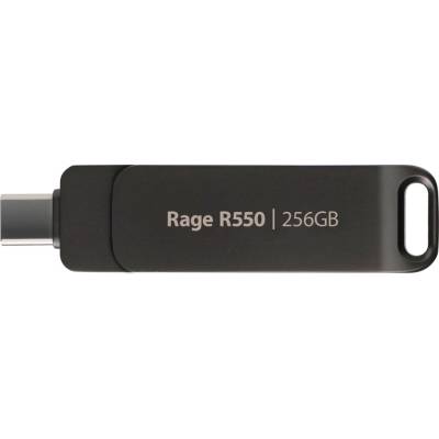 Памет 256GB USB Flash Drive, Patriot Rage R550, USB 3.2 Gen 1 Type-A + Type-C, черна (PE256GR550DSAD)