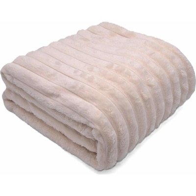 TiaHome Mikroplyšová deka Stripe krémová 150x200
