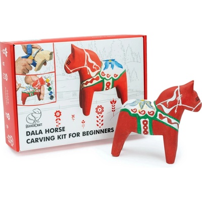 BeaverCraft Dárková vyřezávací sada DIY02 Koník - Dala Horse Carving Hobby Kit