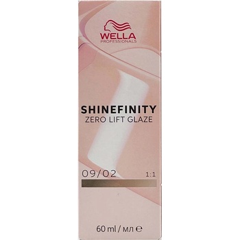 Wella Professionals Shinefinity Zero Lift Glaze demi-permanentná farba 09/02 Very Light Blonde Natural Matte 60 ml