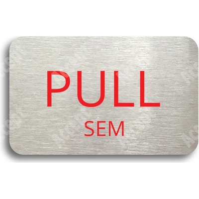 ACCEPT Tabulka SEM - TAM - typ 28 (80 x 50 mm) - stříbrná tabulka - barevný tisk bez rámečku