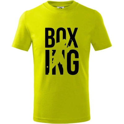 Nápis Boxing tričko detské Limetková