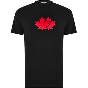 Dsquared2 Тениска DSQUARED2 Maple Leaf T-Shirt - Black
