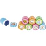 Goki Пластмасови печати с тампони Goki - Животни, асортимент (15534) - baby
