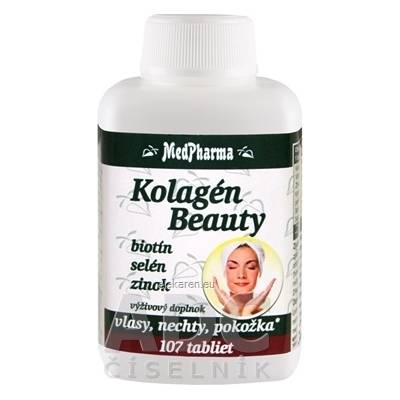MedPharma, spol. s r.o. MedPharma Kolagén Beauty – biotín, selén, zinok - 1x107 ks
