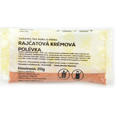 Natural Instantní krémová rajčatová polévka bez lepku a mléka 20 g