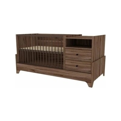 Faktum Kombi postýlka Nest 120 x 70 cm 5v1 Walnut