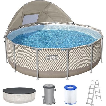 Bestway 561FY Градински басейн с рамка и навес 396 x 107 cm