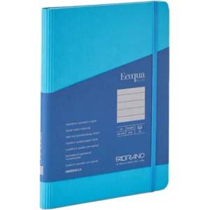 Fedrigoni Тетрадка Ecoqua , A5, картонена корица, със скрита спирала, 70 листа, синя (19042111)