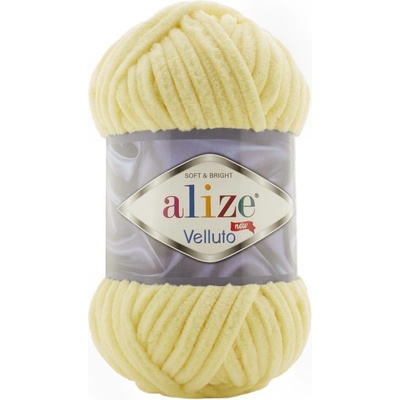 Alize příze Velluto 13 pastelově žlutá