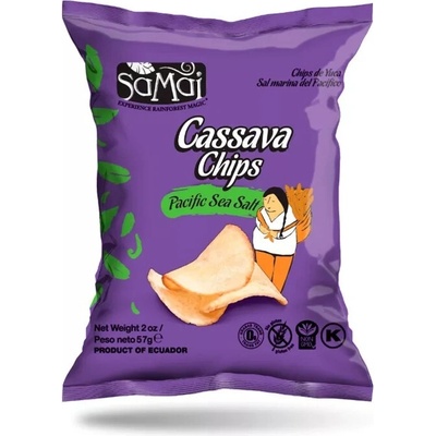 Samai Cassava chipsy s morskou soľou 57 g